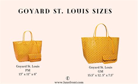 goyard large tote dimensions